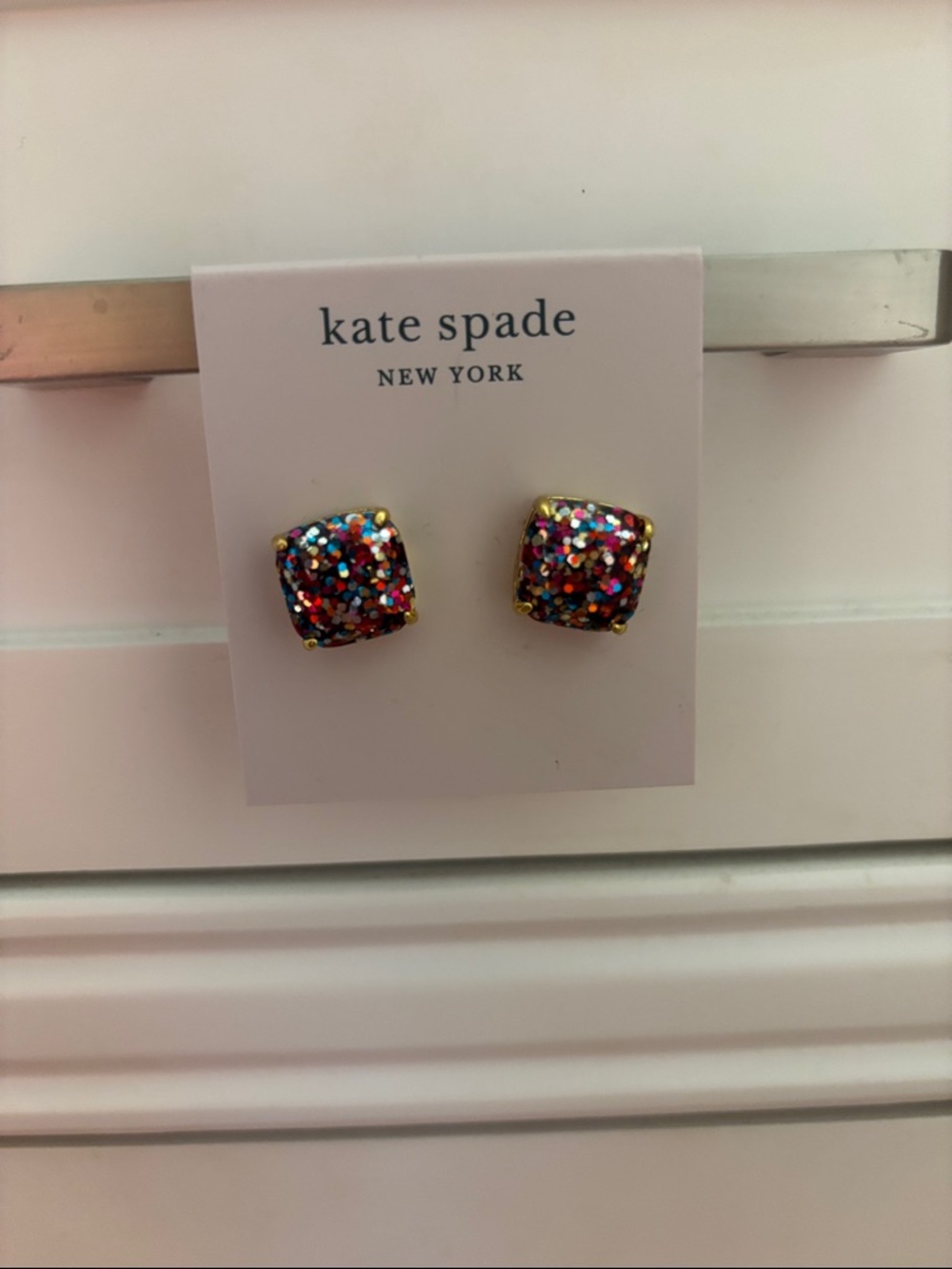 Kate Spade New York Multicolor Glitter Stud Earrings
